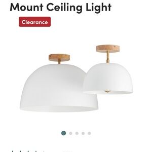 Semi flush mount dome light